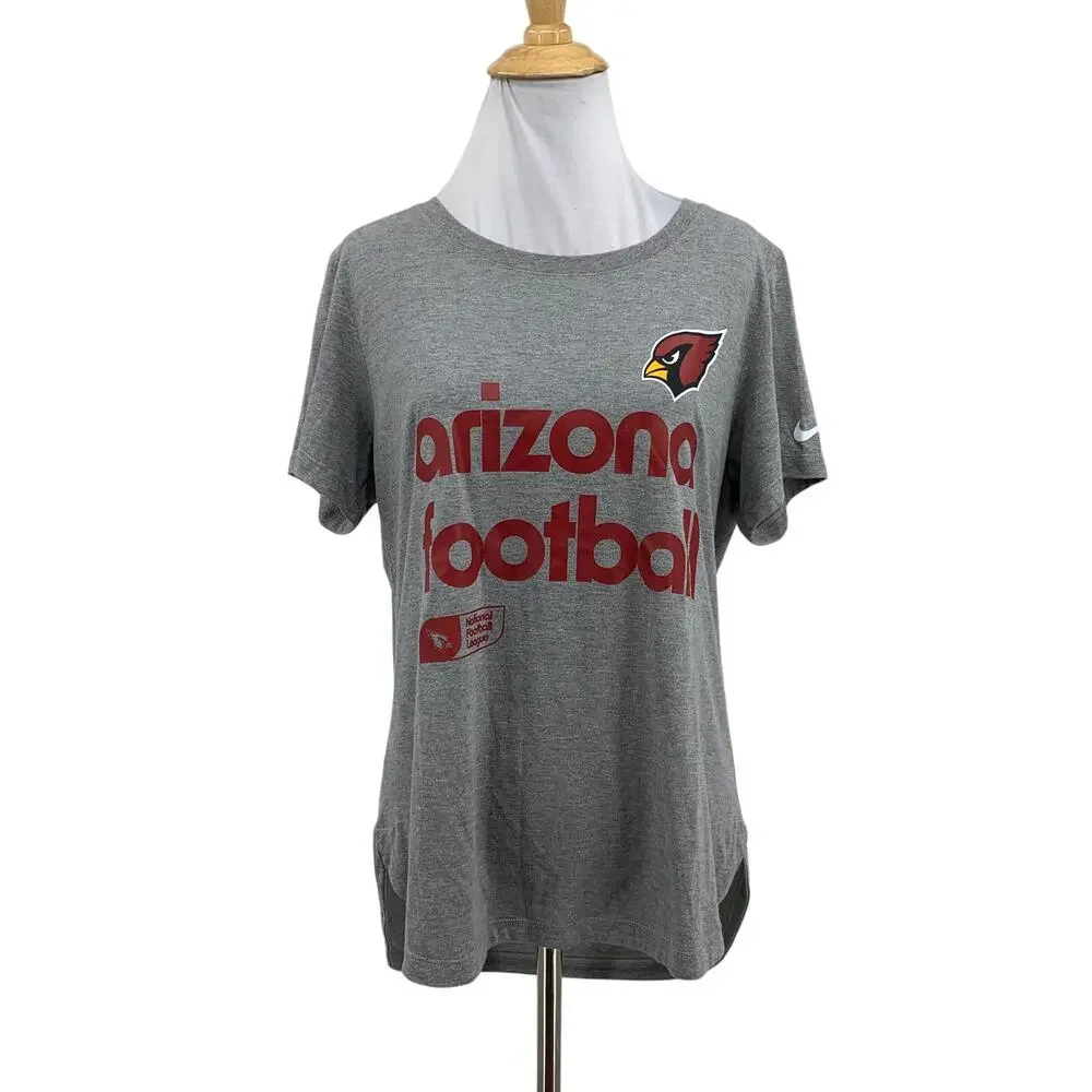 Arizona Cardinals T Shirt Womens M Medium Gray Tri Blend Heathered Football Nike
